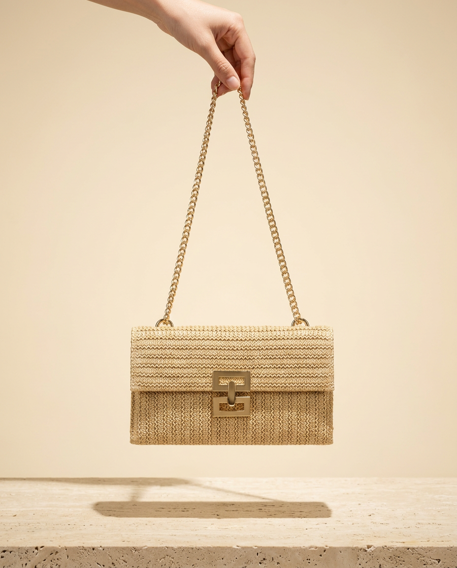 The Raffia Clutch