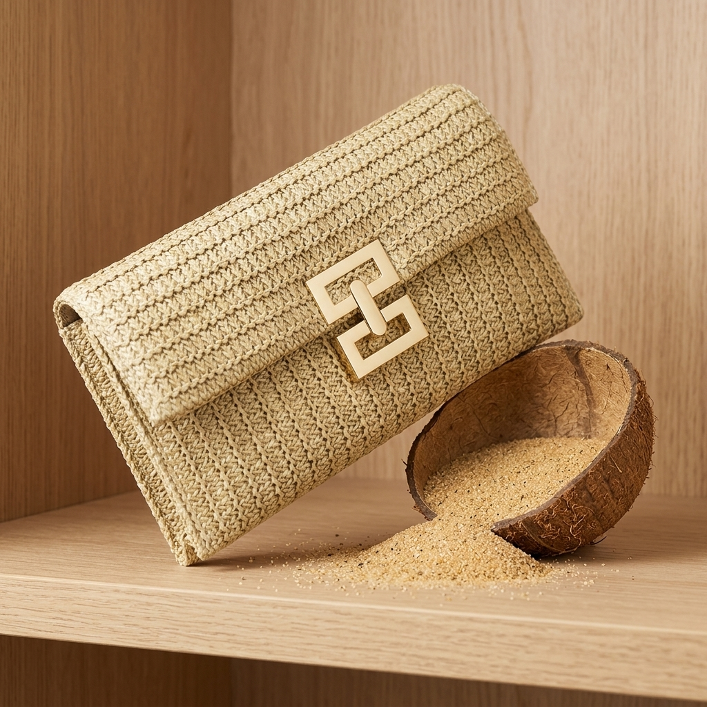The Raffia Clutch